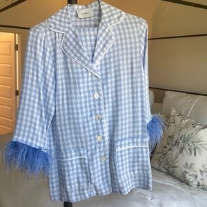 Sleeper blue checkered pajamas